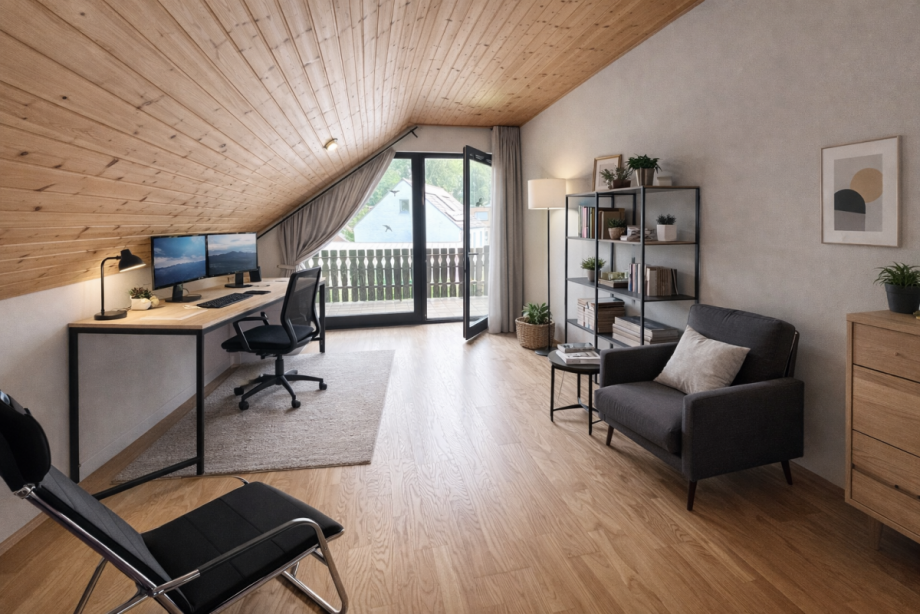 Heller Dachboden als Arbeits- Zweifamilienhaus Bergheim